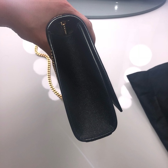 YSL monogram Kate medium black and gold - Picture 6 of 8